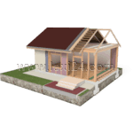 wooden-frame house